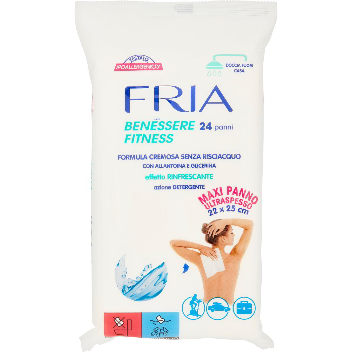 Fria Salviette Corpo Benessere Fitness 24 Pz